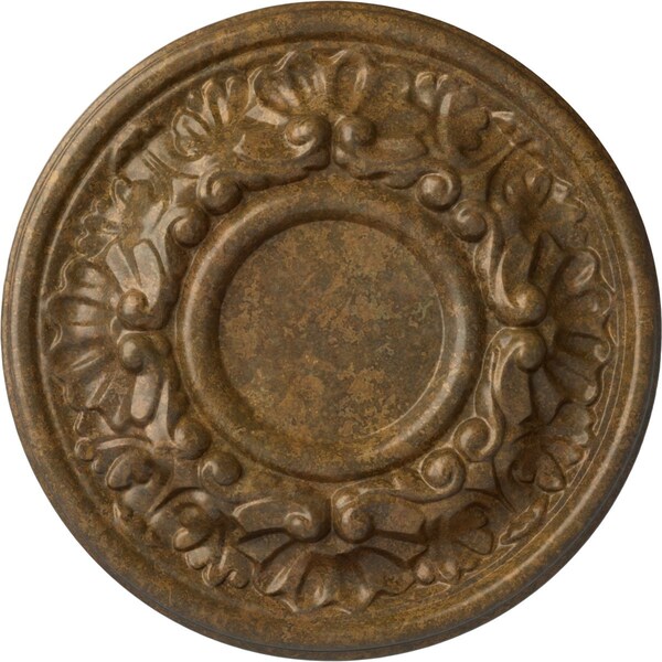 Ekena Millwork Odessa Ceiling Medallion (Fits Canopies up to 2 1/2"), Hnd-Painted Rubbed Bronze, 7 1/2"OD x 1 1/8"P CM07ODRZS - main